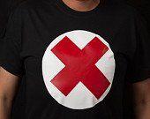 Twisted Red Cross Logo - Items similar to Twisted Red Cross logo, Philippine punk black t ...