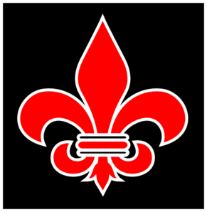 Red Fleur De Lis Logo - Red And White Fleur De Lis Clip Art at Clker.com - vector clip art ...