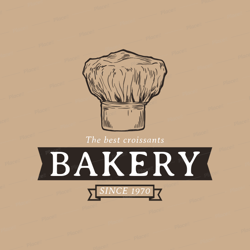 Bakery Logo - Placeit Logo Template with Cupcake and Chef Graphics