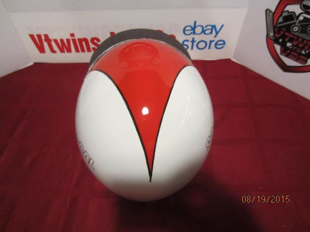Painted Red V Logo - Vintage Custom Painted Helmet Feauturing SO Cal Speedster Logo Red