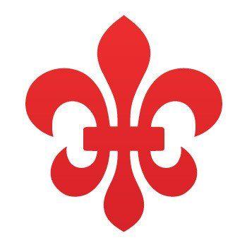 Red Fleur De Lis Logo - Fleur De lis logo symbol... Red (14 X 12.7 inch) ZK6ZK: Amazon.co.uk ...