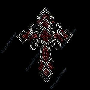 Twisted Red Cross Logo - Rhinestone Transfer Twisted Red Cross Iron On, Hotfix, Religious