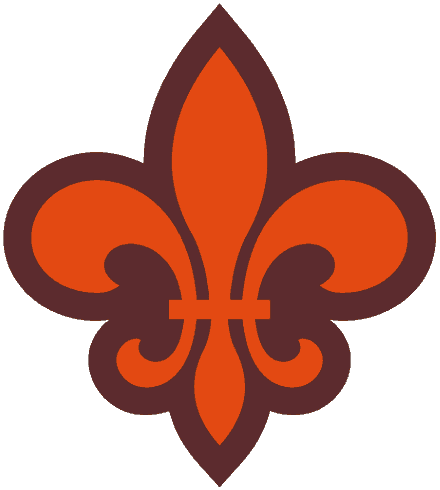 Red Fleur De Lis Logo - St. Louis Browns Alternate Logo (1945) - An orange fleur-de-lis ...