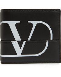 Painted Red V Logo - Lyst Browne Billfold With Painted Red, White And Blue Stripe