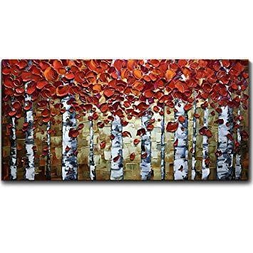 Painted Red V Logo - Amazon.com: V-inspire Paintings, 20x40 Inch Modern Abstract Painting ...