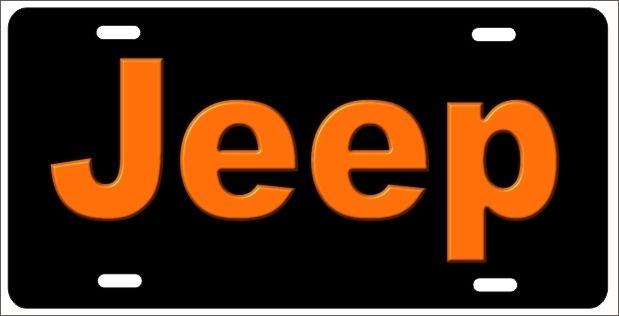 Orange Jeep Logo - Orange Jeep personalized novelty license plate Jeep Custom License