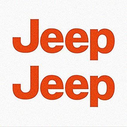 Orange Jeep Logo - Amazon.com: Jeep TJ Side Panel Logo Decal - Set of Two (Orange - 034 ...
