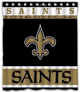 Saints Football Logo - NFL Saints Football Team Logo Shower Curtain | GoJeek