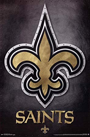 Saints Football Logo - New Orleans Saints Official Team Logo American Football NFL Poster