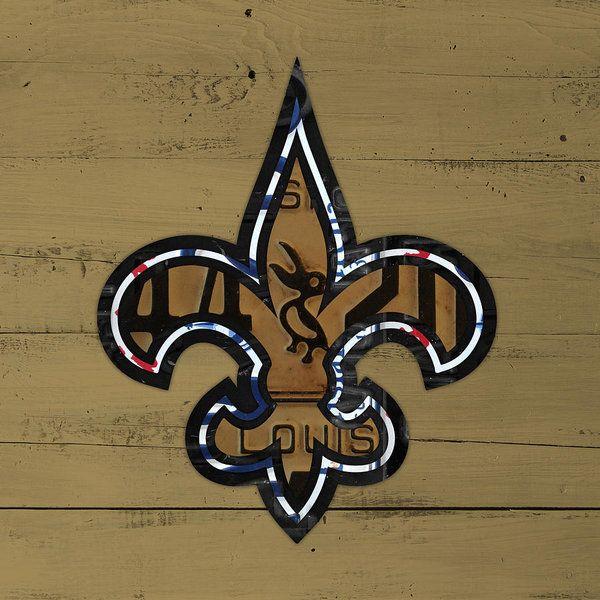 Saints Football Logo - New Orleans Saints Football Team Retro Logo Louisiana License Plate