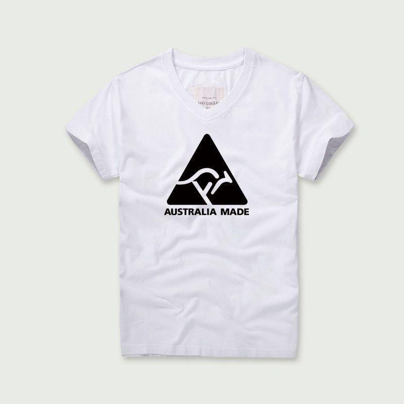 Kangaroo in Triangle Logo - 2018 Summer Australia Made Printing T Shirt Fashion Short Sleeved ...