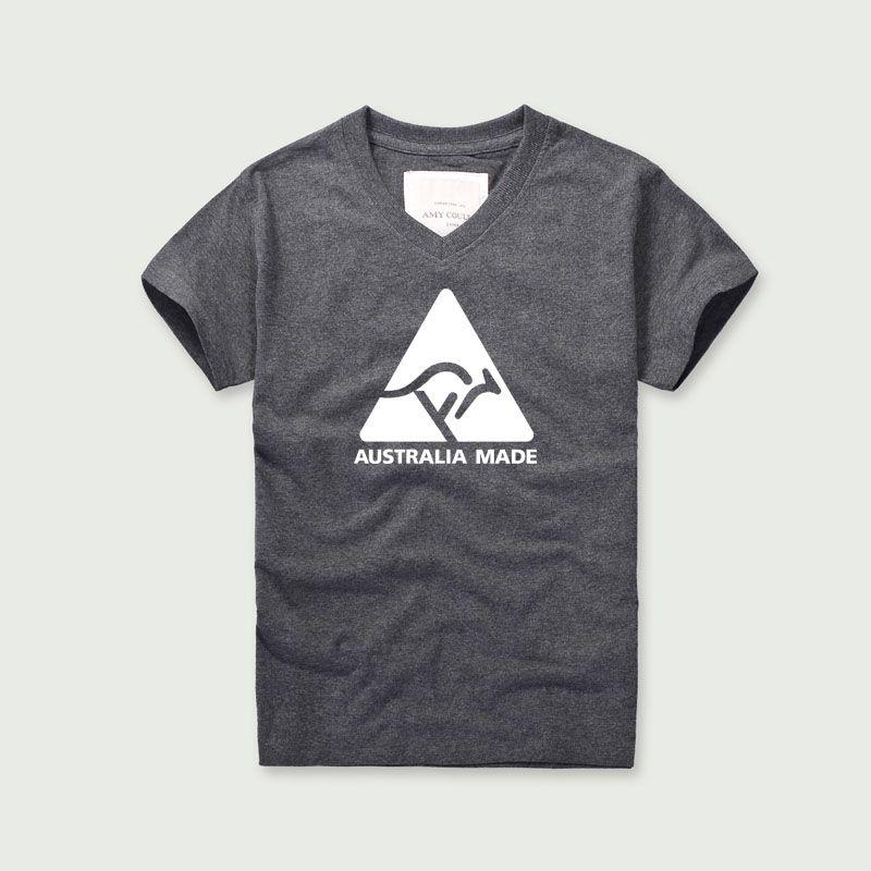 Kangaroo in Triangle Logo - 2018 Summer Australia Made Printing T Shirt Fashion Short Sleeved ...