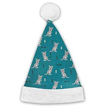 Kangaroo in Triangle Logo - Amazon.com: JDISJLAJ Xmas Christmas,Blue Adorable Geometric Kangaroo ...