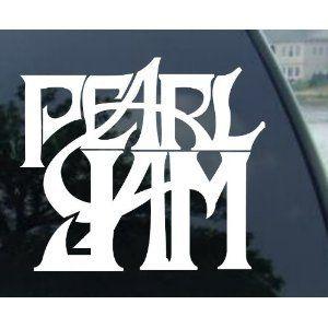 Pearl Jam Band Logo - PEARL JAM BAND WHITE LOGO VINYL DECAL STICKER: Automotive
