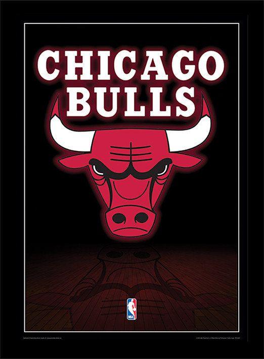 Bulls Logo - NBA Bulls Logo Framed poster