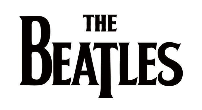 The Beatles Black and White Logo - BEATLES - black logo Sticker | Sold at EuroPosters