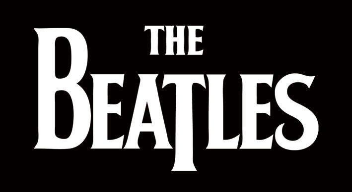 The Beatles Black and White Logo - BEATLES - white logo Sticker | Sold at EuroPosters