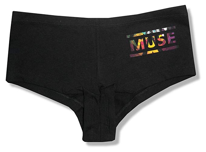 Muse Logo - Amazon.com: Muse Logo Black Boy Short Panties (Medium): Clothing