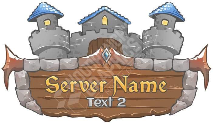 Minecraft Server Logo - Medieval Castle - Minecraft RPG Server Logo – Woodpunch's Graphics Shop