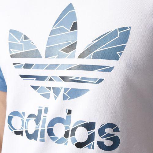 Adidas Clothing Logo - White Adidas Adidas Clothing Majestic Shatter Stripe Logo Tee