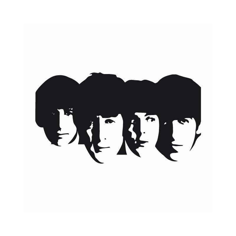The Beatles Black and White Logo - T-shirt The Beatles artwork black on white