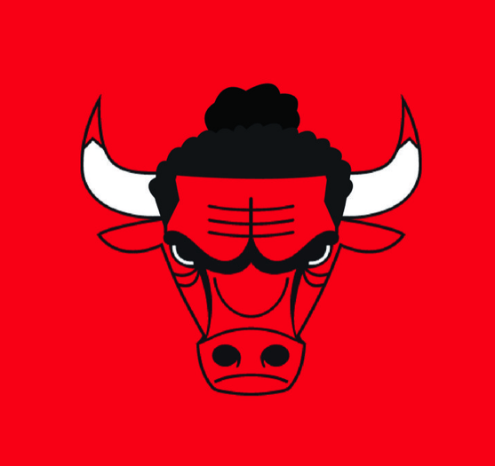 Bulls Logo - POTD: This Is A Bulls Logo With Joakim Noah's Hair. The Chicago Homer