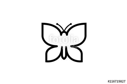Black Butterfly Logo - Abstract Black Butterfly Logo Design Illustration