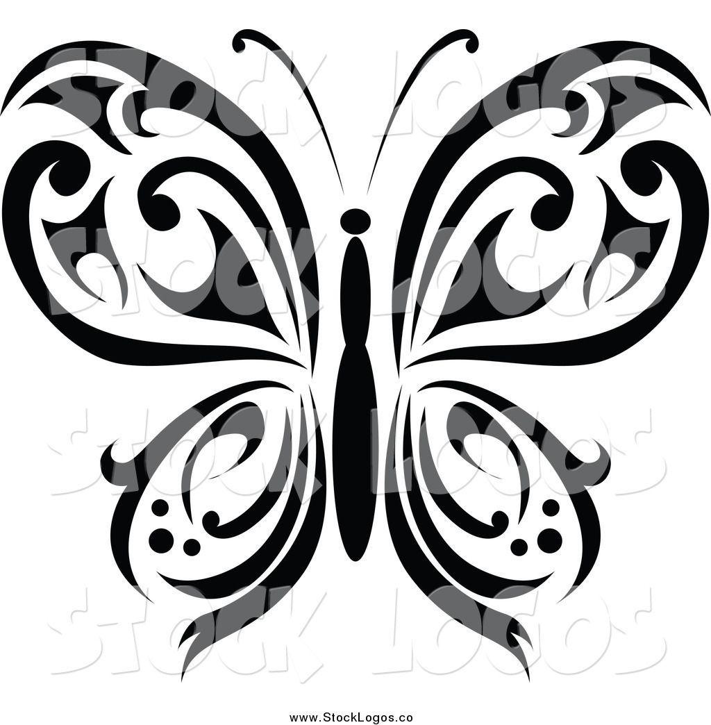 Black Butterfly Logo - black tribal butterfly logo logo clip art seamartini graphics ...