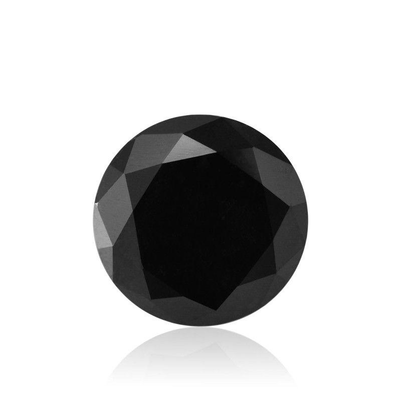 Rounded Diamond Shape Logo - 2.26 carat, Fancy Black Diamond, Round Shape, GIA, SKU 310625