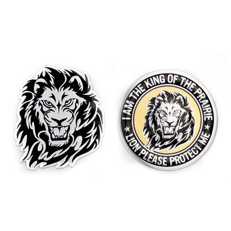 Cool Lion Logo - Cool lion club style car styling, 3D metal car sticker emblem, animals