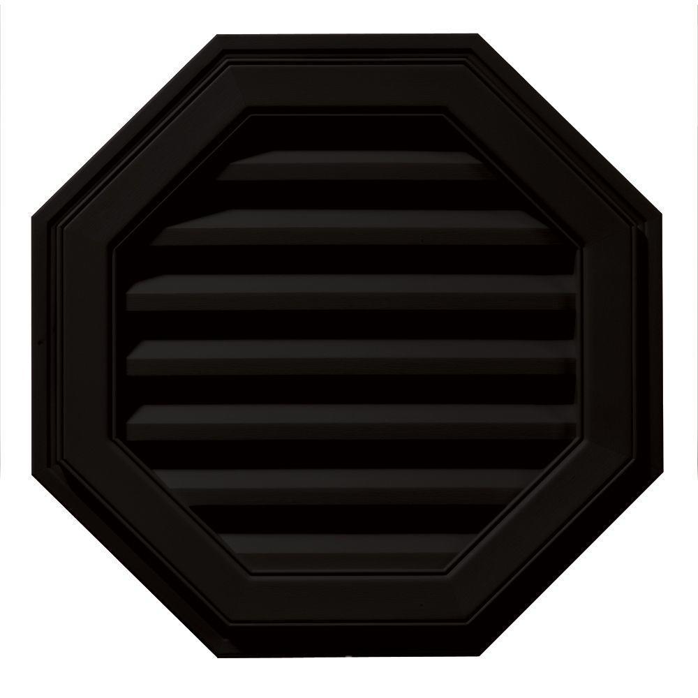 Black Octagon Logo - Builders Edge 22 In. Octagon Gable Vent In Black 120012222002