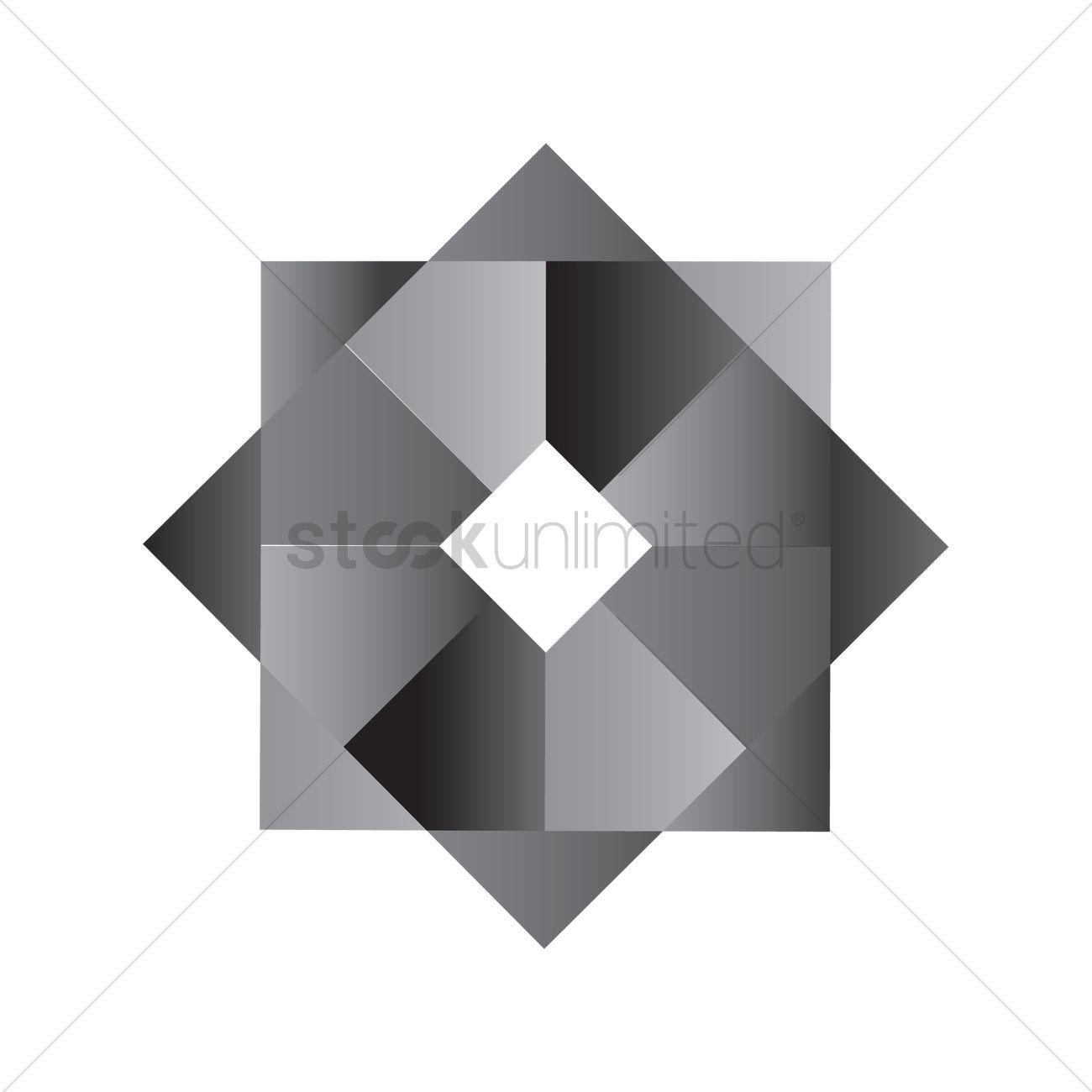 Black Octagon Logo - Free Geometric octagon in black and white colors Vector Image ...