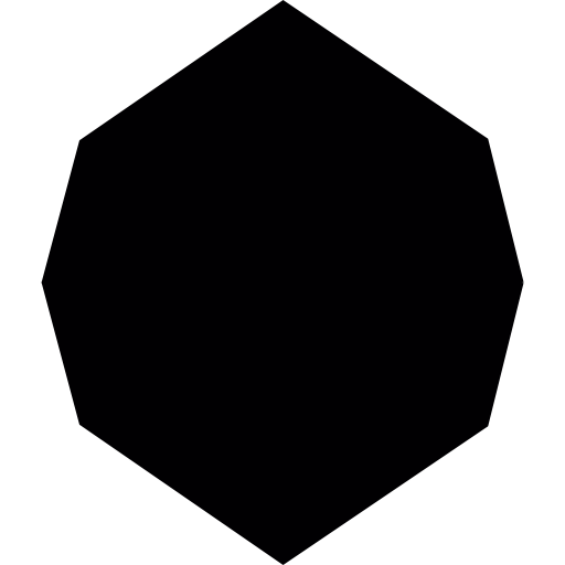 Black Octagon Logo - Black octagon shape Icon