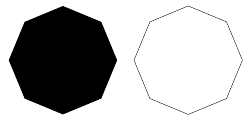 Black Octagon Logo - Regular Octagon - from Wolfram MathWorld