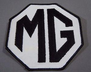 Black Octagon Logo - Large MG Black Octagon Sew On British Automotive Car Patch 5
