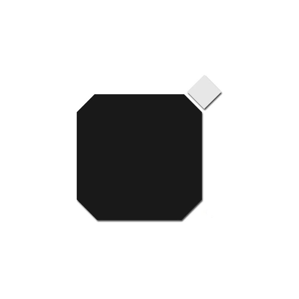 Black Octagon Logo - Equipe Senescent Octagon Effect Matt Black 20cm x 20cm Tile - Floor ...