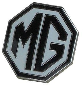 Black Octagon Logo - MG octagon lapel pin - Black white 5/8