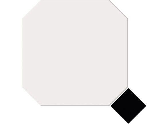 Black Octagon Logo - Matt White Cathedral Octagonal Tile & Black Taco-Dot 200x200mm ...