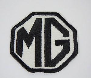 Black Octagon Logo - MG Black Octagon Sew On British Automotive Car Patch 2.75