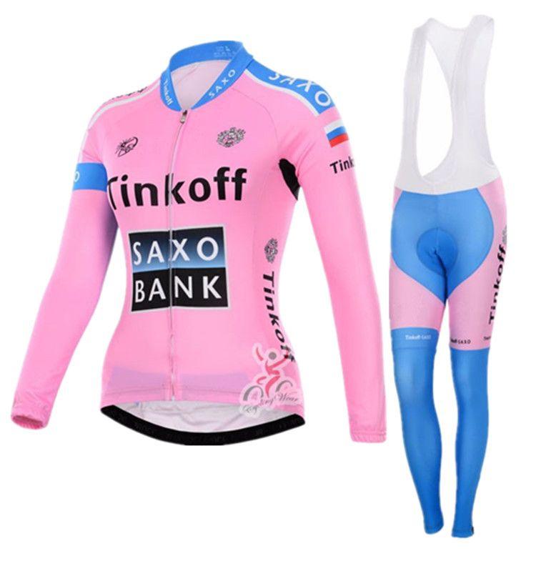 Pink Brand Clothing Logo - Brand 2015 Bike Clothing Women Pink Long Sleeve Cycling Jersey