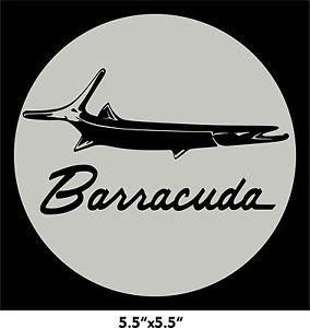 Plymouth Barracuda Logo - PLYMOUTH BARRACUDA CUDA sticker Metallic Silver 5.5x5.5 Vinyl Decal ...