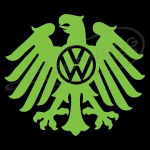 Lime Eagle Logo - Eagle VW Logo LIME GREEN VINYL STICKER DECAL VOLKSWAGEN GTI GLI