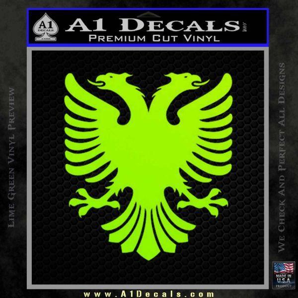 Lime Eagle Logo - Albanian Eagle Flag Emblem Logo D1 Decal Sticker » A1 Decals