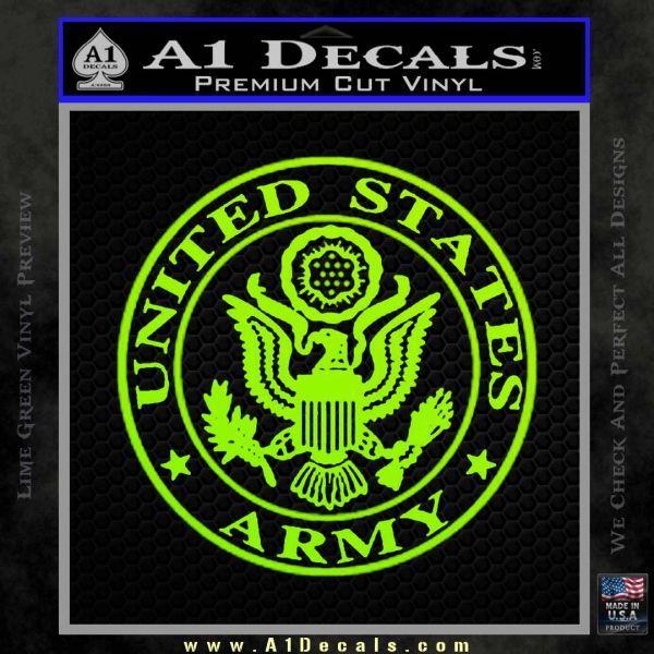 Lime Eagle Logo - Army Seal Emblem Eagle Decal Sticker A1 Decals