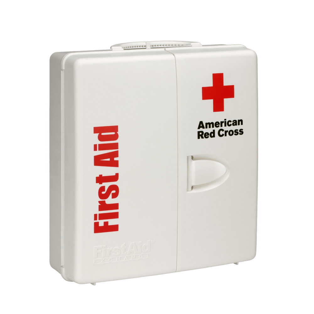Large American Red Cross Logo - Large Workplace First Aid Kit with Plastic Cabinet. Red Cross Store
