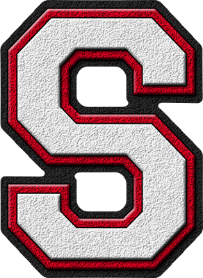 Red Letter S Logo - Presentation Alphabets: White & Cardinal Red Varsity Letter S