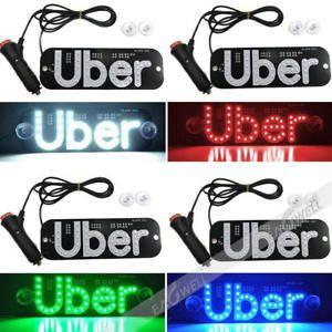 Current Uber Windshield Logo - Led Uber Sign Lyft Acrylic Car Rideshare Light For Inside Window ...