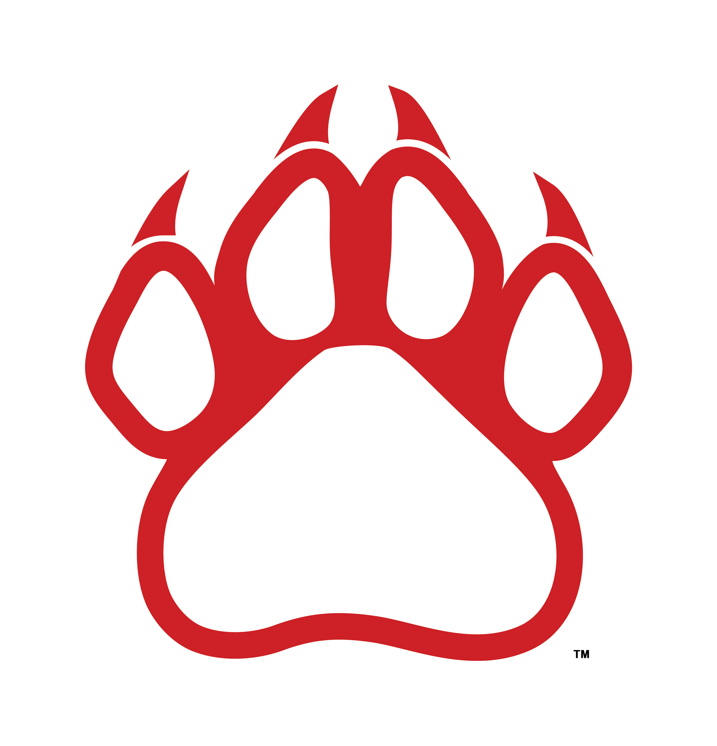 Blue Red Paw Logo - Free Wildcat Pawprint, Download Free Clip Art, Free Clip Art on ...