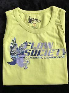 Lime Eagle Logo - Flow Society Youth Tank Key Lime Green Lacrosse Blue Eagle S ...