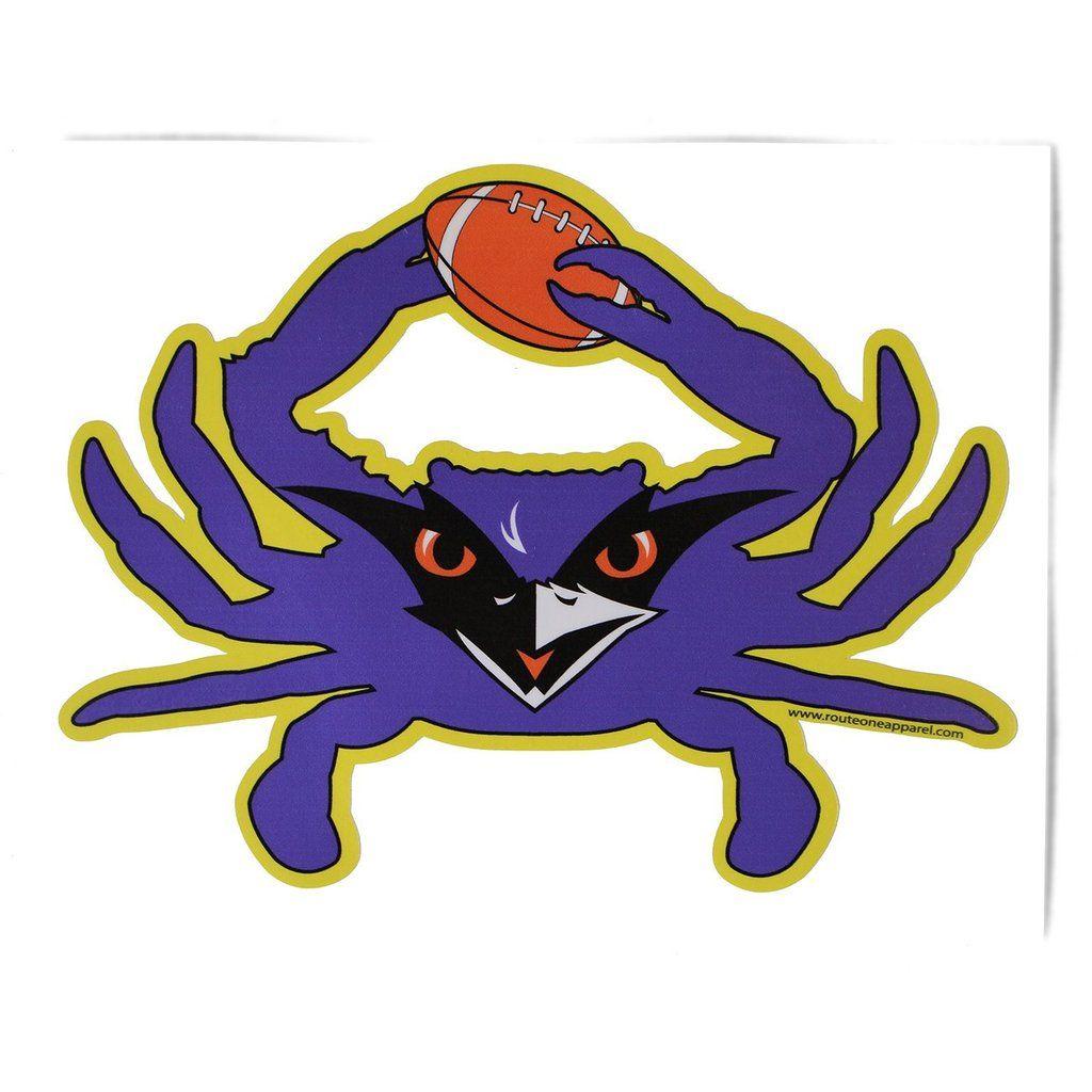 Baltimore Crab Logo - Baltimore Ravens Football Crab Purple Sticker – Route One Apparel